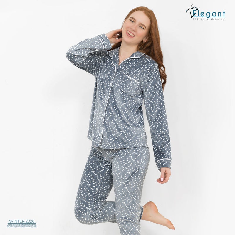 Elegant Velvet Classic - dotted pattern Grey - Image 2